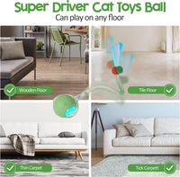Interactive Cat Toys Ball, Automatic Moving Ball Toy - Green - image 3