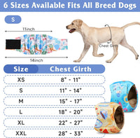 Dog Belly Bands for Male Dogs 5 Pack, Reusable Male Dog Diapers - Medium / Cake - image 2