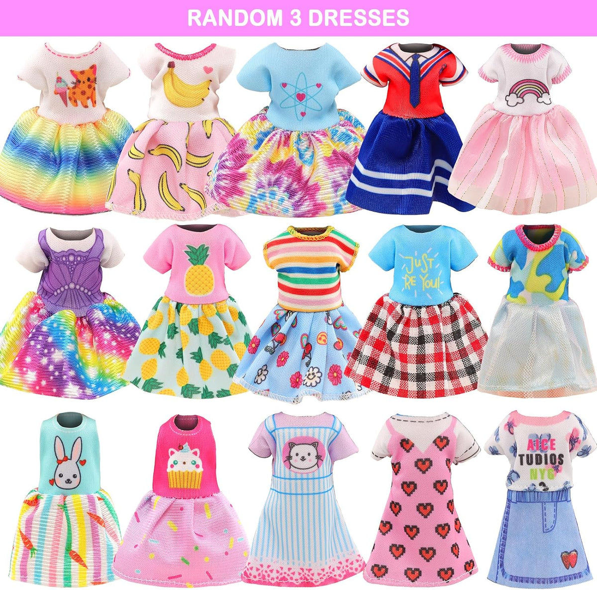 30 PCS Mini 6 Inch Doll Clothes and Accessories for 5.3-6 Inch Dolls – Fun for Kids & Family - 22 PCS - image 2