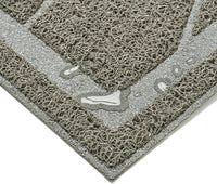 Cat Litter Box Mat, Kitty Premium PVC Pad, Durable Trapping Rug - #02 Cadet Grey / Mosaic/47 x 35 Inch - image 3