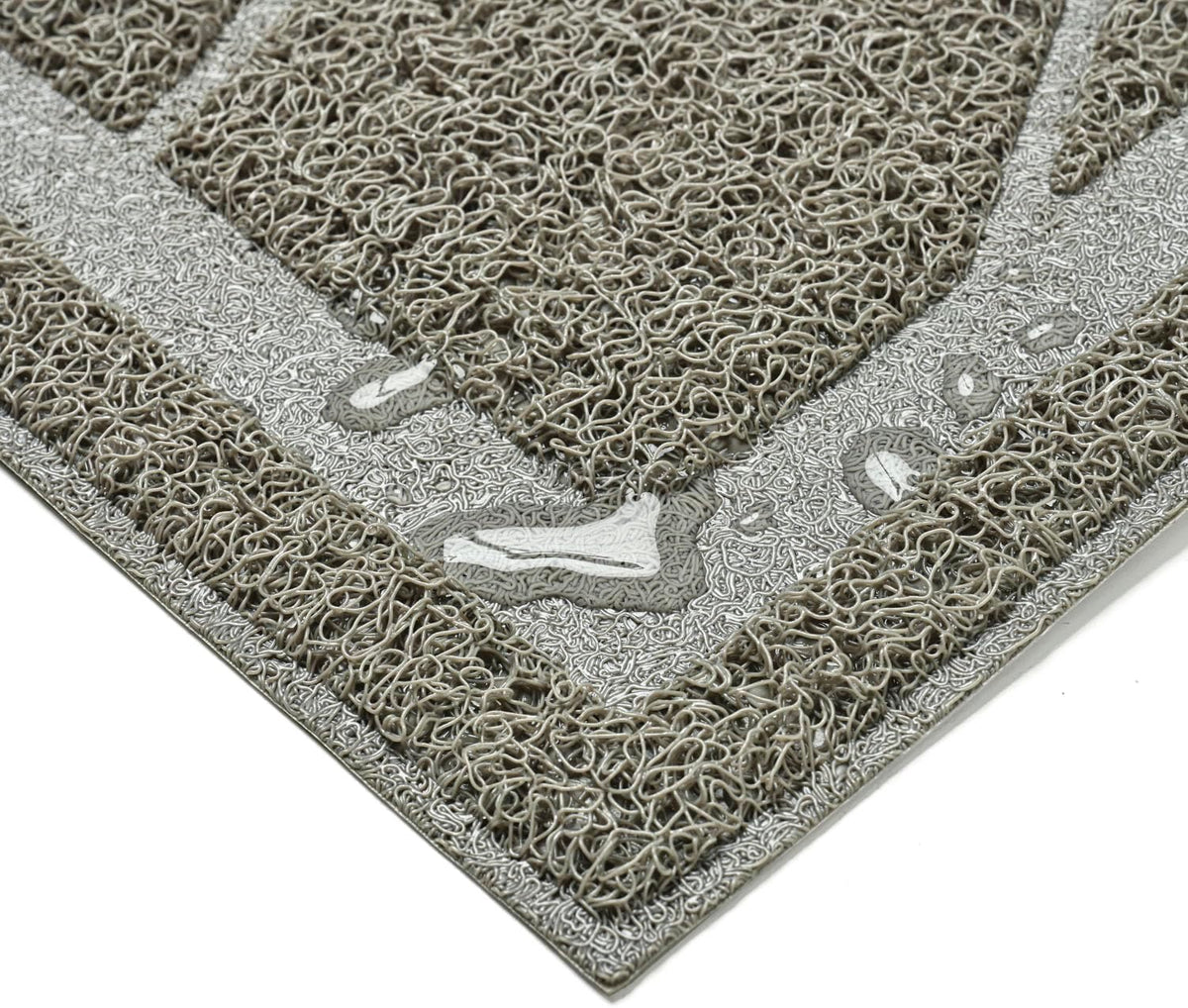Cat Litter Box Mat, Kitty Premium PVC Pad, Durable Trapping Rug - #02 Cadet Grey / Mosaic/47 x 35 Inch - image 3