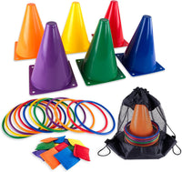 Super Z Outlet 30 piece carnival ring toss game set with rings, bean bags and cones