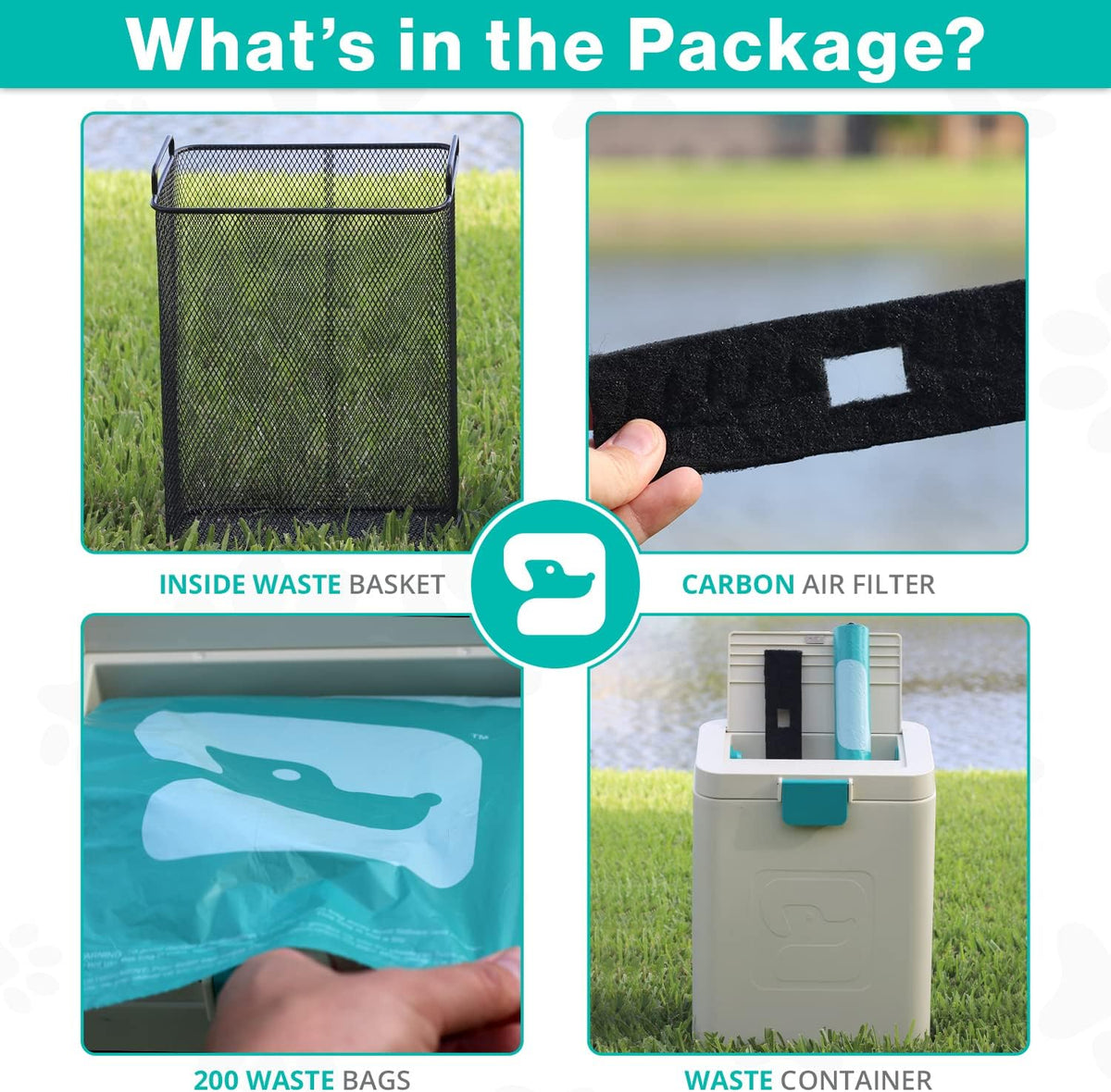PawPail Pet Waste Station with Activated Carbon Filter and DualVent - image 3
