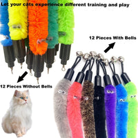 Cat Toy Worm Refills, 15 Pieces Interactive Cat Wand Attachments Worms Toy for Indoor Cats - 24 Pieces Worm Refills - image 3