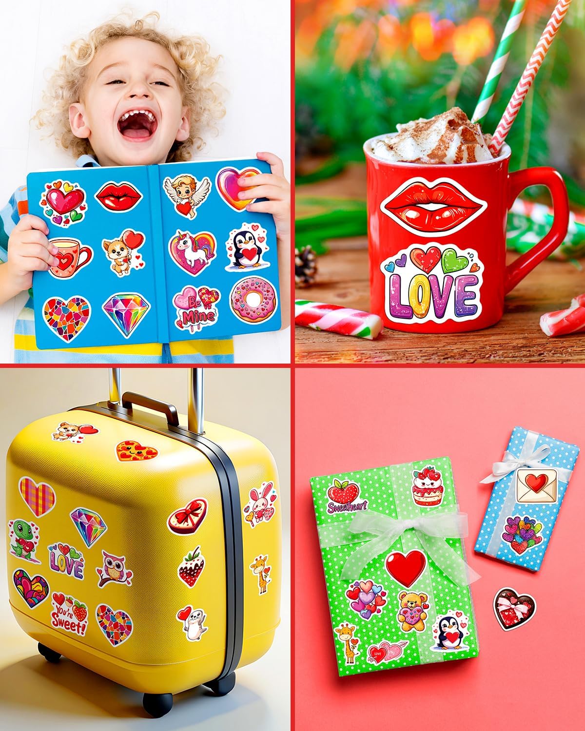 JCFIRE Halloween Stickers for Kids - Valentine 100 Pcs - image 3