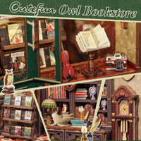 Owl Bookstore Book Nook Kit, 3D Wooden Puzzles with LED - Owl Bookstore - image 4