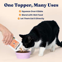 Solid Gold Bone Broth Cat Food Topper - Limited Ingredient Lickable Cat Broth Pouches w/Salmon Protein Shreds & Collagen for Hydration & Gut Support - Easy to Serve Gravy for Cats Meal Topper - 12ct