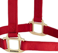 Weaver Equine Nylon Horse Halter, Triple-Ply Cheek Design, Original Non Adjustable Halters for Horses, Equine Tack,Average Size, Black