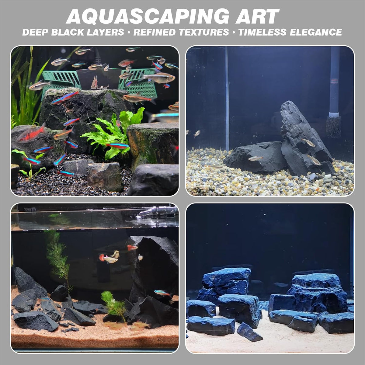 Aquarium Rock 5lb Fish Tank Stones for Aquarium Aquascape - 20LB(8pcs)3-9in. - image 3
