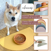 Silicone Dog Food Mat, Pet Placemat, 21" x 10.5" Deep - Ocean Blue / Large - image 2