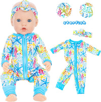 Unicorn Element 5 doll jumpsuits with headbands for 14-18 inch dolls - view 5