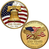 Lastikor 2 inch Marine Corps 250th anniversary coin in copper color - view 2