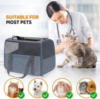 JUNGYOUN Premium Cat Carrier - Charcoal / 17.5"L x 12.4"W x 13.5"H - image 4