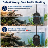 FREESEA Adjustable Turtle Tank Heater: Precise Temperature Control - 75W(5-15gallon) - image 4