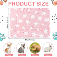 Haull 4 Pcs Waterproof Guinea Pig Bedding Mat, 13 x 10 - Cute Star / 13 x 18.5 Inch - image 2