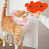 Cat Cone Soft Collar - Adjustable Recovery E Collar for Small, Medium, Large Cats - Cute Donut After Surgery, Anti-Lick Wound Healing Elizabethan for Kittens (Pink Heart, Medium)