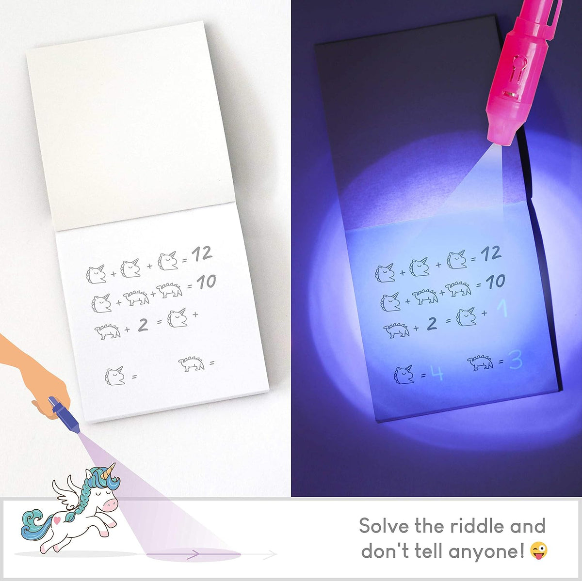 BONNYCO Invisible Ink Pen and Notebook Pack of 16 Party Favors - Unicorns - Pack 32 - image 4