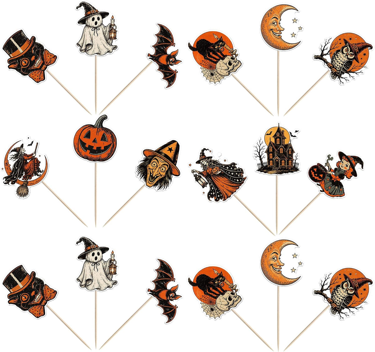 Rsstarxi 24 Have a Killer Birthday glitter horror cupcake toppers - view 36