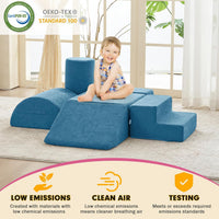 jela 6-piece soft foam climbing blocks for toddlers in brown - view 12