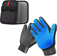 NVNAN Pet Hair Removal Glove for Dogs & Cats - Fabric Pet Hair Gloves + Pet Grooming Brush