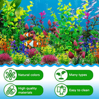 QUOZUO 25pcs Artificial Plant, Fish Tank Decorations Plants - image 3