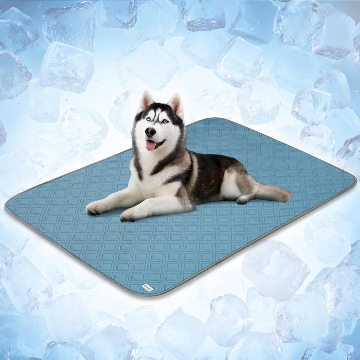 PetAmi Waterproof Dog Cooling Mat Pet Pad for Crate Couch Bed - Light Blue / X-Large (60x80)