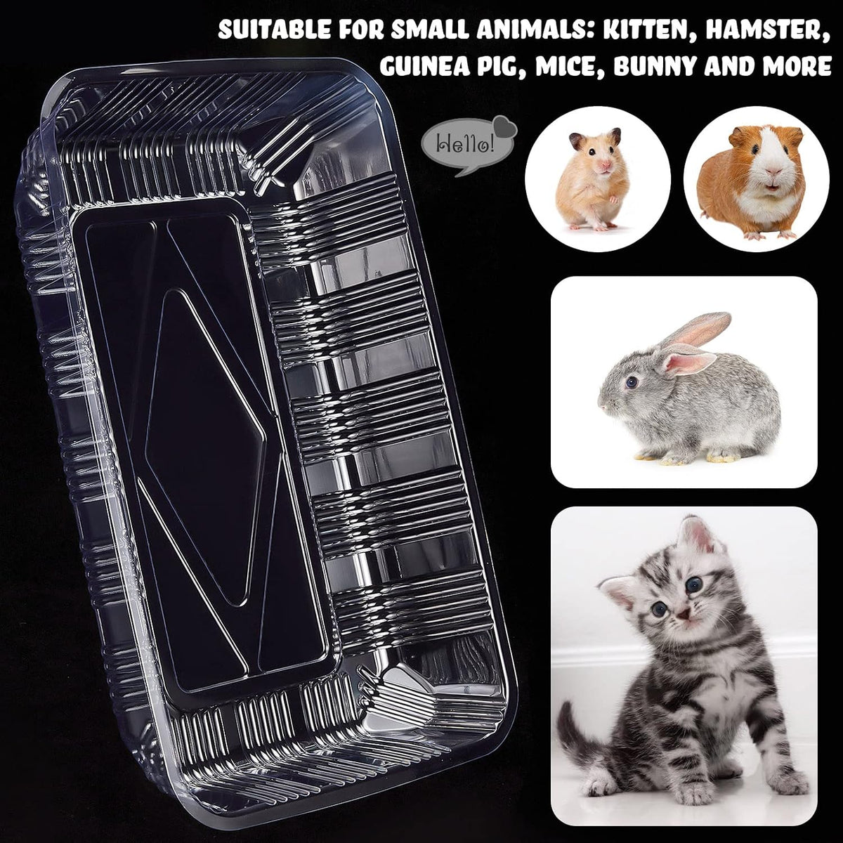 Tessco for you 30 Pack Disposable Litter Boxes for Cats - Clear - image 2