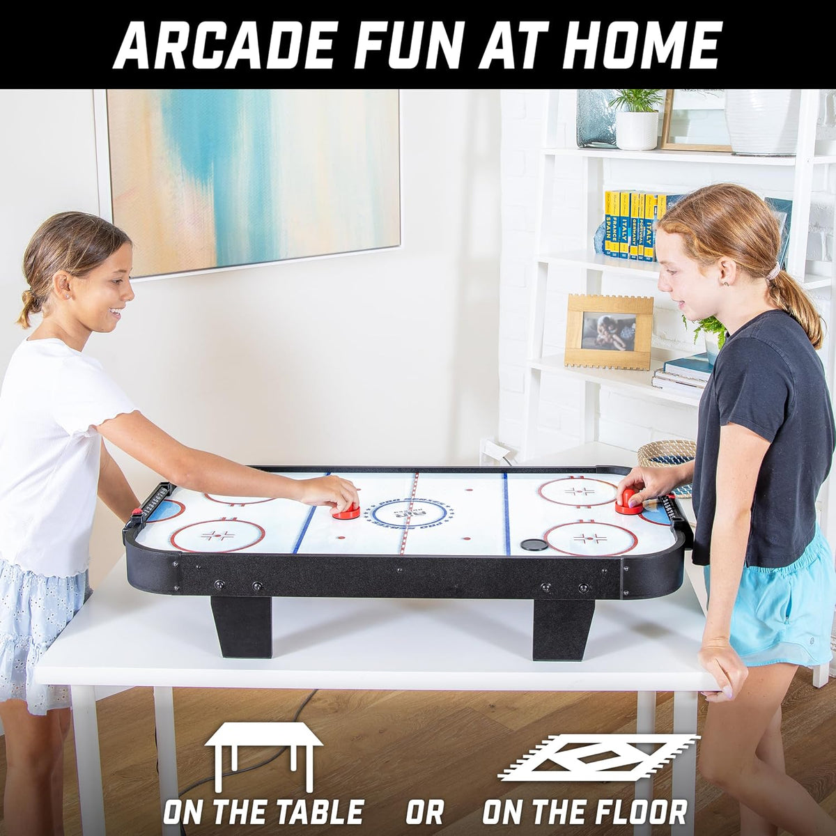GoSports 40 Inch Table Top Air Hockey Game for Kids - 40 Inch / Black - image 2