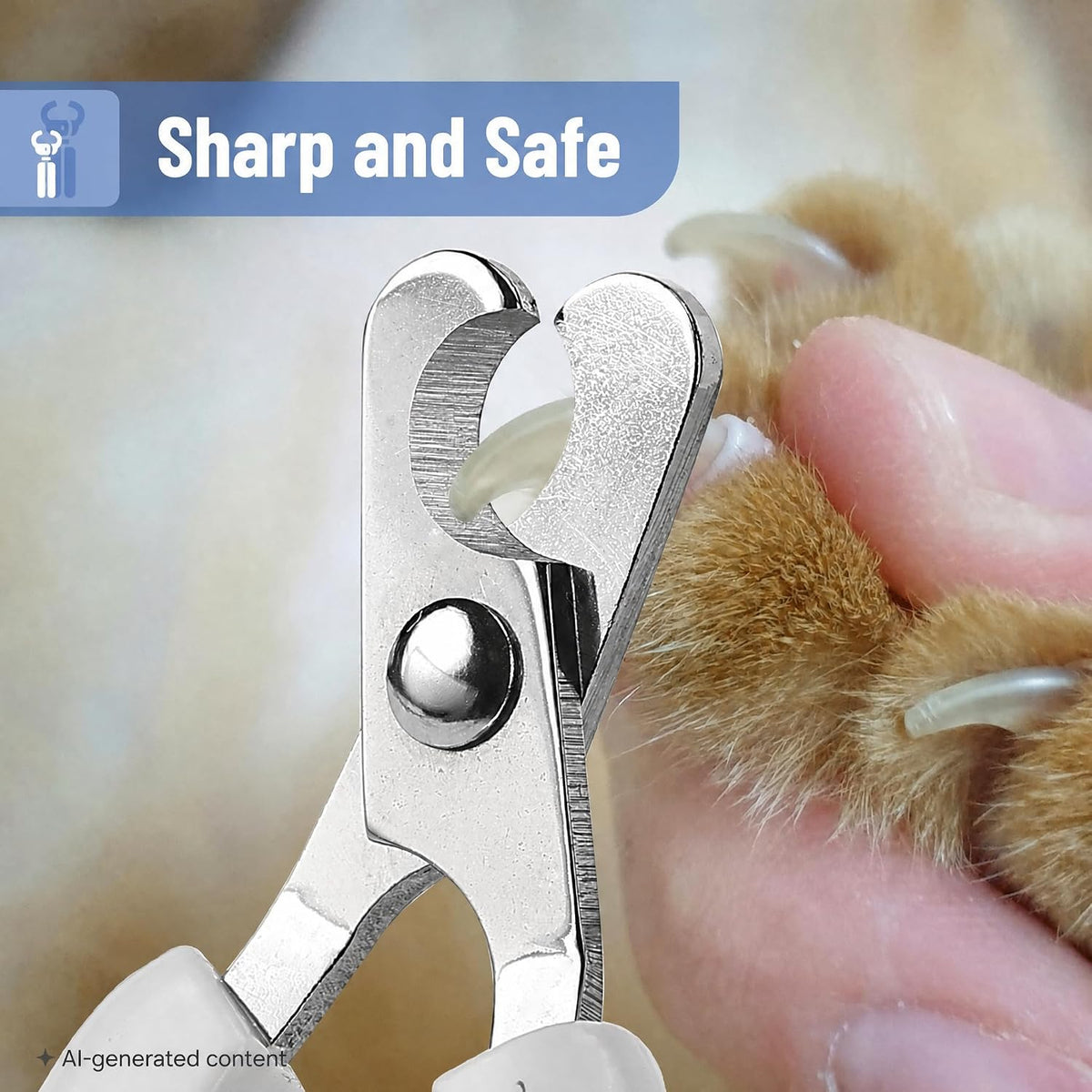 Mr. Pen, Cat Nail Clipper, Stainless Steel - Sky Blue & Dark Gray - image 3
