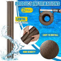 Hanaive jumbo pool noodles, 40 inch hollow EPE foam tubes in black, 4 pack - view 14