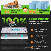 Hompet Dog Grass Pad with Tray Large, 35"x22.5" - Gray / 34 x 21" - image 3