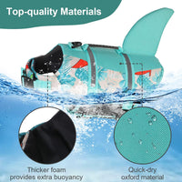Fragralley Shark Dog Life Jacket - Medium / Blue-Xwy-Shark - image 4