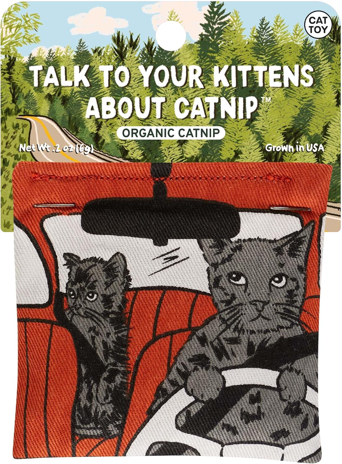 Blue Q Catnip - Cute Cat Toys for Biting with Funny Graphics -I Love My Cat – Essentials for Cats - Talk to Your Kittens About Catnip