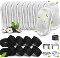 Cat Water Fountain Filters - 10 Filters & 10 Sponges