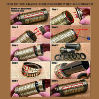 Cryptex Da Vinci Code Mini Cryptex Lock Puzzle Boxes with Hidden - Brass - image 3