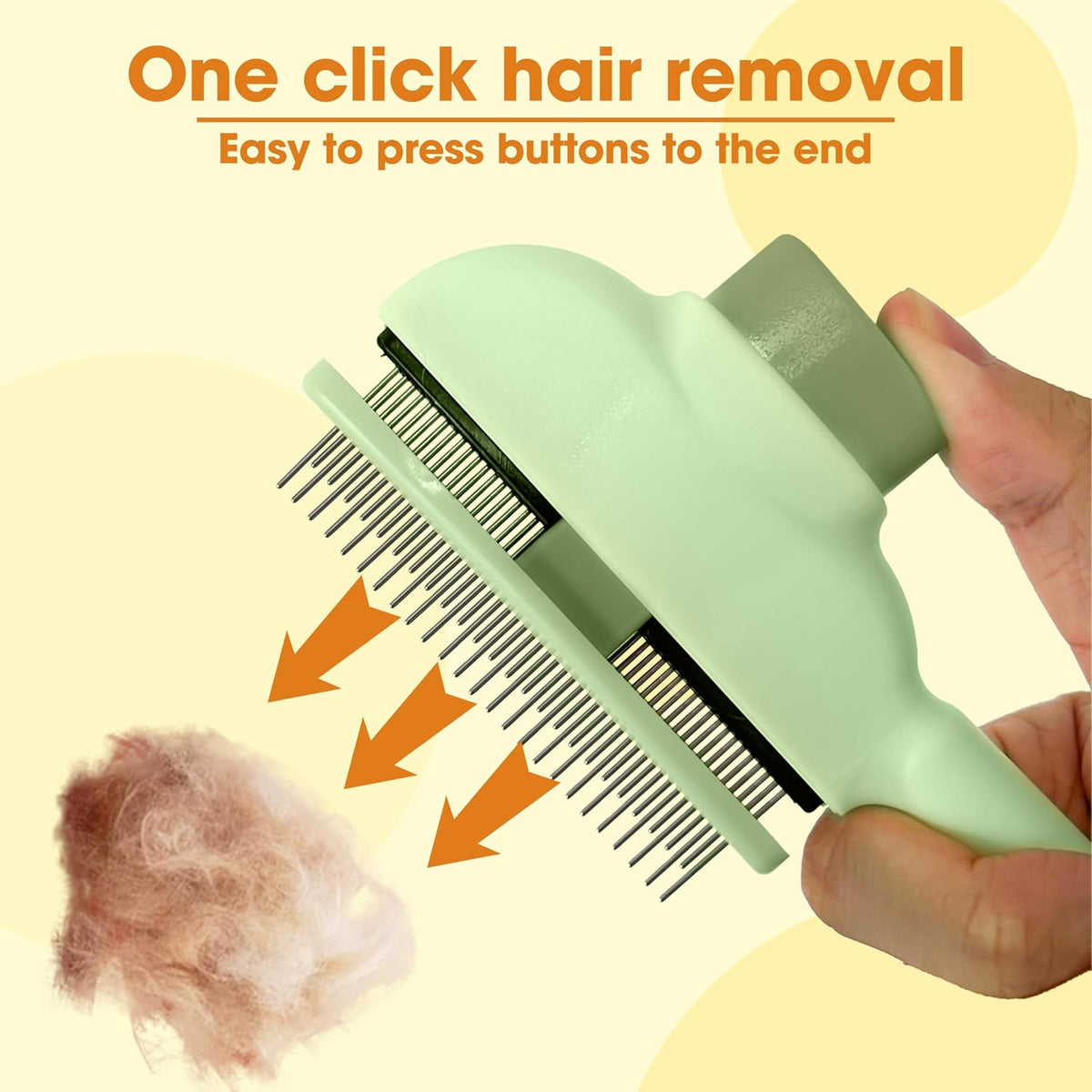 Cat Hair Brush & Dog Brush - green 1pcs - image 2