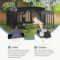 DUMOS Plastic Dog Playpen - Black / 4 Panel / 24IN - image 3