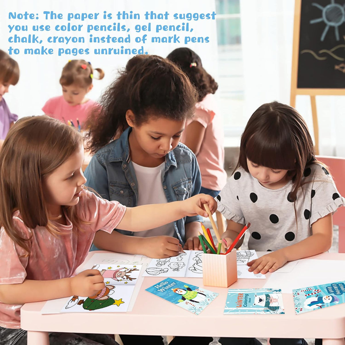 24Pcs Bible Coloring Books Religious Theme DIY Color-in Pages – Fun for Kids & Family - Winter - image 4