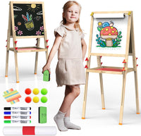 JOYOOSS Easel for Kids Art Easel Toddlers Easels With Paper Roll – Fun for Kids & Family - Red