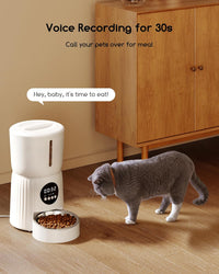 Faroro Automatic Cat Feeder, 1-6 Meals Per Day - White - image 3