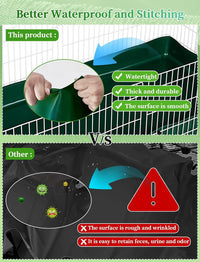 Guinea Pig Litter Box, Hay Holder, Cage Liner - 28"x13"x11.8" / Green - image 3