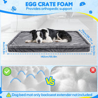 Dog Car Bed, Non-Slip Backseat Extender Pet Mat 50"x24.6"x2" – Essentials for Dogs - XL new（56"Lx28.7"M×2"H) / Dark Gray - image 3