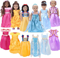 American 18 inch Doll Clothes Accessories 6Sets Different Princess