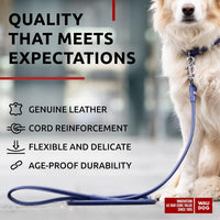 WAUDOG Rolled Leather Dog Leash 4Ft * 0.3 in for Small Medium - Purple / 4Ft * 0.4 in - image 3