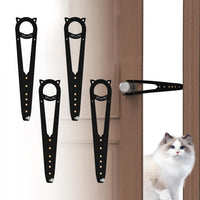 Neobay Cat Door Latch with Stabilizer - Black 4 Packs