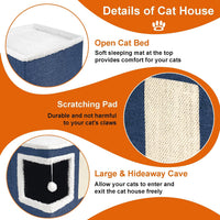 Loyareal Cat Houses for Indoor Cats - S / Navy Blue - image 4