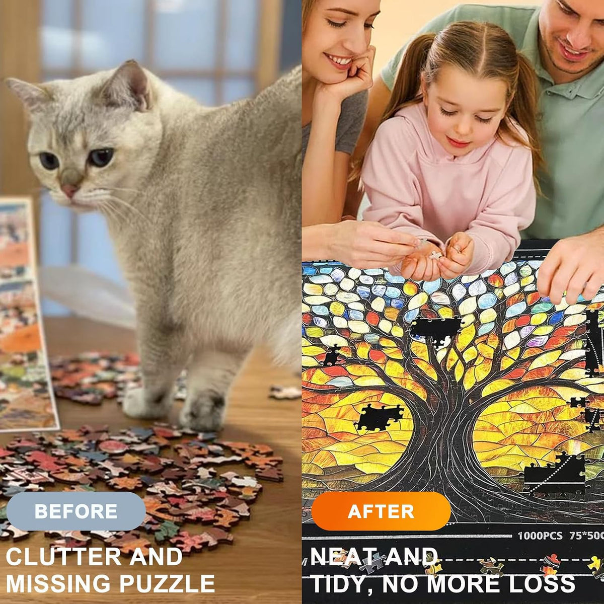 Napzy Puzzle Mat Roll Up 3000pcs - Black, 500-1500pcs - image 2