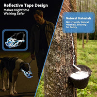 Dog Muzzle for Large Dogs, Breathable Basket Muzzles for Small, Medium and X-Large Aggressive Dog, Allows Panting Drinking, Suitable for Grooming Trimming Training (Camouflage Blue, XL)