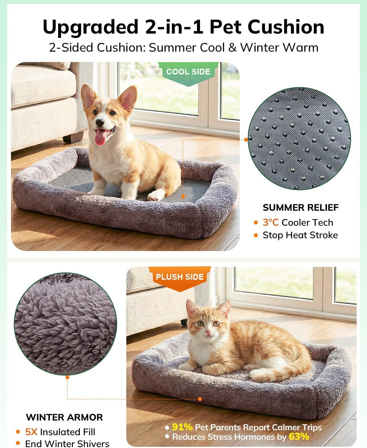 Morpilot Cat Carrier Soft for Large Medium Cats and Puppy up to – Essentials for Dogs - Green / 18.0"L x 12.5"W x 14.0"H - image 2