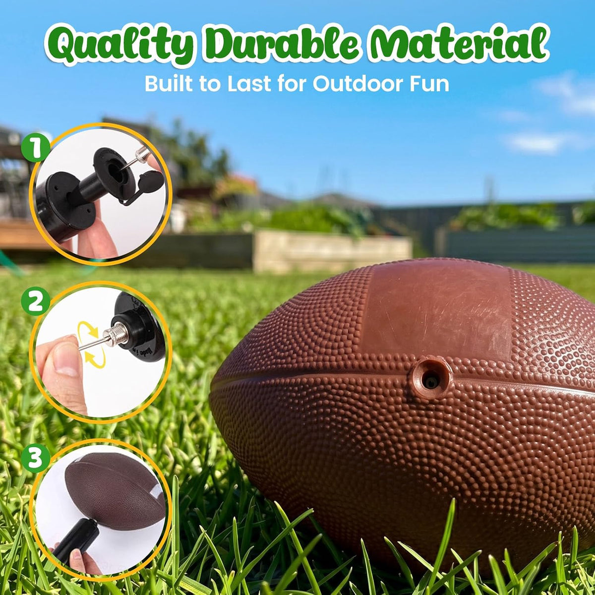 3 otters 4 piece kids sports balls set with football, soccer ball, basketball and pump - view 3
